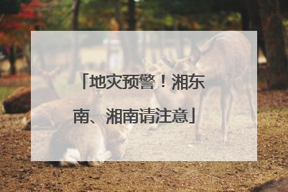 地灾预警！湘东南、湘南请注意