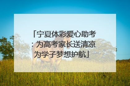 宁夏体彩爱心助考：为高考家长送清凉 为学子梦想护航