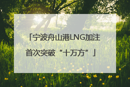 宁波舟山港LNG加注首次突破“十万方”