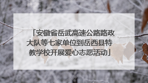 安徽省岳武高速公路路政大队等七家单位到岳西县特教学校开展爱心志愿活动