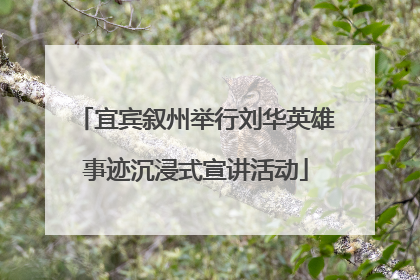 宜宾叙州举行刘华英雄事迹沉浸式宣讲活动