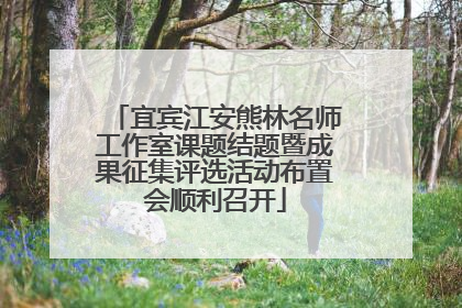 宜宾江安熊林名师工作室课题结题暨成果征集评选活动布置会顺利召开