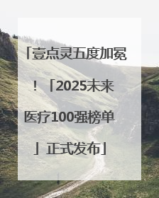 壹点灵五度加冕！「2025未来医疗100强榜单」正式发布