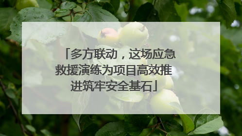 多方联动，这场应急救援演练为项目高效推进筑牢安全基石