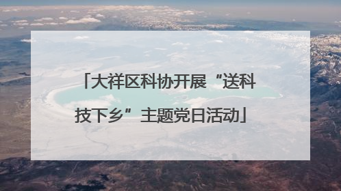 大祥区科协开展“送科技下乡”主题党日活动