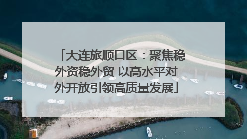 大连旅顺口区：聚焦稳外资稳外贸 以高水平对外开放引领高质量发展
