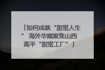 如何成就“甜蜜人生” 海外华媒聚焦山西高平“甜蜜工厂”