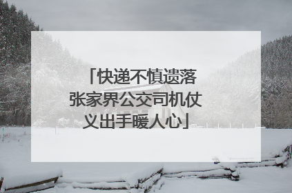 快递不慎遗落 张家界公交司机仗义出手暖人心