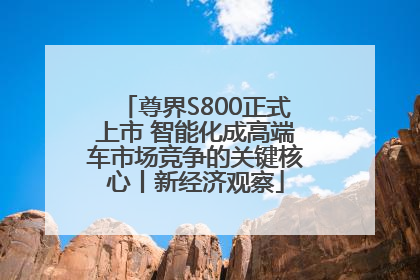 尊界S800正式上市 智能化成高端车市场竞争的关键核心丨新经济观察