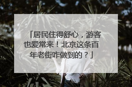 居民住得舒心，游客也爱常来！北京这条百年老街咋做到的？