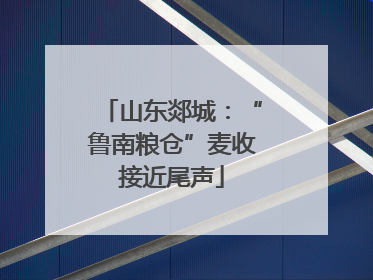 山东郯城：“鲁南粮仓”麦收接近尾声