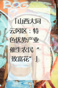 山西大同云冈区：特色优势产业催生农民“致富花”