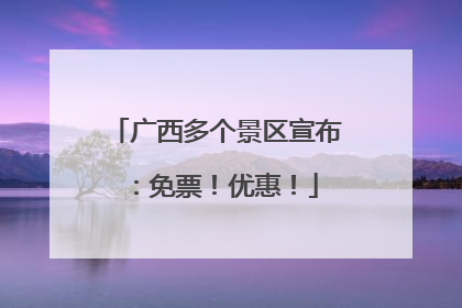 广西多个景区宣布：免票！优惠！