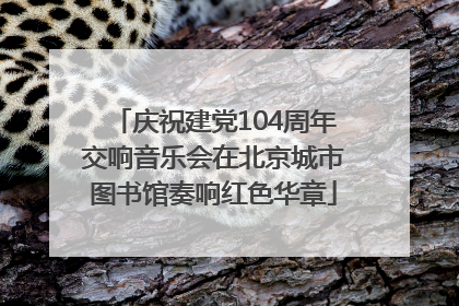 庆祝建党104周年交响音乐会在北京城市图书馆奏响红色华章