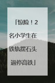 惊险！2名小学生在铁轨摆石头逼停高铁