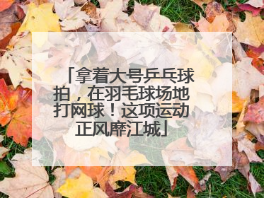 拿着大号乒乓球拍，在羽毛球场地打网球！这项运动正风靡江城