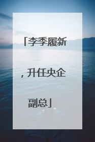 李季履新，升任央企副总