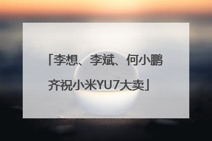 李想、李斌、何小鹏齐祝小米YU7大卖