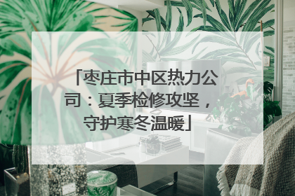 枣庄市中区热力公司：夏季检修攻坚，守护寒冬温暖