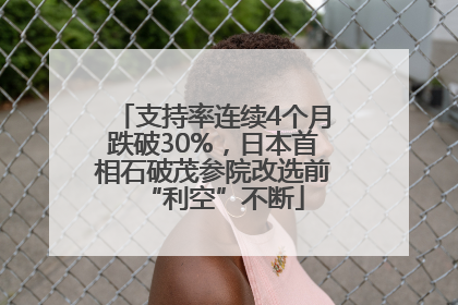 支持率连续4个月跌破30%，日本首相石破茂参院改选前“利空”不断