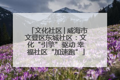 文化社区│威海市文登区东城社区：文化“引擎”驱动 幸福社区“加速跑”