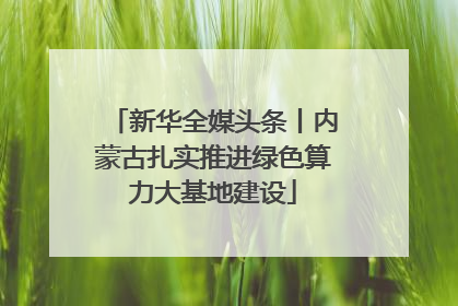 新华全媒头条丨内蒙古扎实推进绿色算力大基地建设