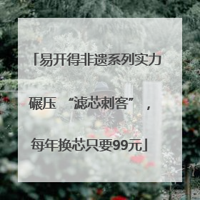 易开得非遗系列实力碾压 “滤芯刺客”，每年换芯只要99元