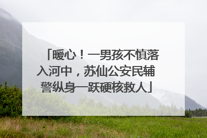 暖心！一男孩不慎落入河中，苏仙公安民辅警纵身一跃硬核救人