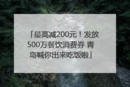 最高减200元！发放500万餐饮消费券 青岛喊你出来吃饭啦