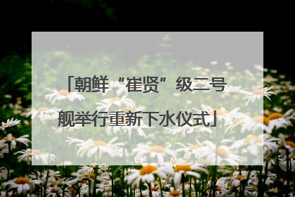 朝鲜“崔贤”级二号舰举行重新下水仪式
