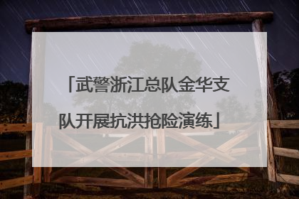 武警浙江总队金华支队开展抗洪抢险演练