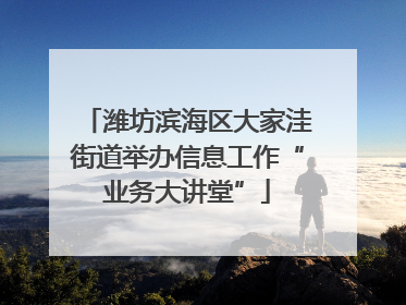 潍坊滨海区大家洼街道举办信息工作“业务大讲堂”