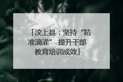 汶上县：坚持“精准滴灌” 提升干部教育培训成效