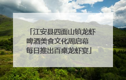 江安县四面山镇龙虾啤酒美食文化周启幕 每日推出百桌龙虾宴