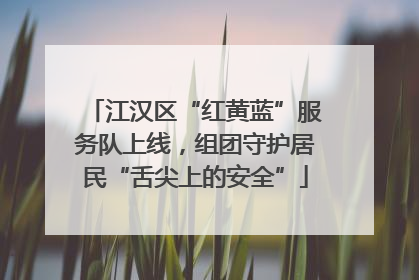 江汉区“红黄蓝”服务队上线，组团守护居民“舌尖上的安全”