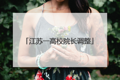 江苏一高校院长调整