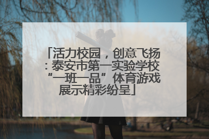 活力校园，创意飞扬：泰安市第一实验学校“一班一品”体育游戏展示精彩纷呈