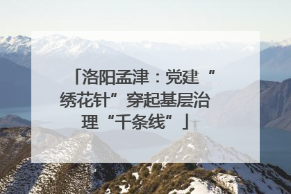 洛阳孟津：党建“绣花针”穿起基层治理“千条线”