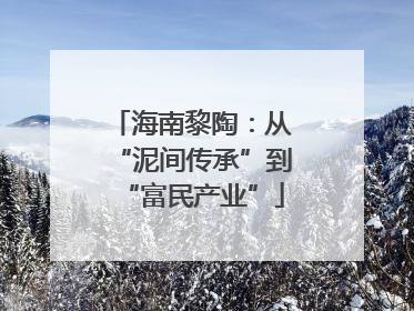 海南黎陶：从“泥间传承”到“富民产业”