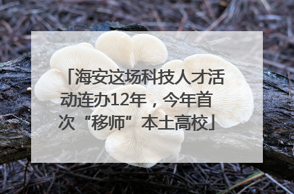海安这场科技人才活动连办12年，今年首次“移师”本土高校