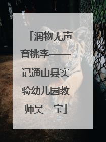 润物无声育桃李——记通山县实验幼儿园教师吴三宝