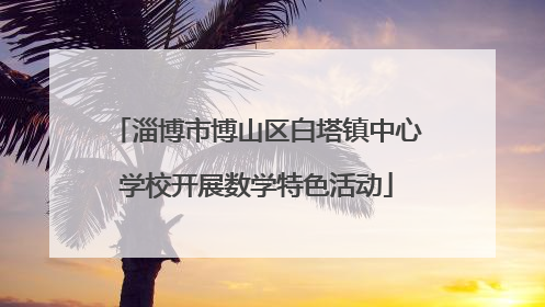 淄博市博山区白塔镇中心学校开展数学特色活动