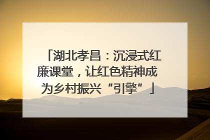 湖北孝昌：沉浸式红廉课堂，让红色精神成为乡村振兴“引擎”