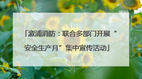 溆浦消防：联合多部门开展“安全生产月”集中宣传活动