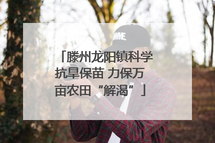 滕州龙阳镇科学抗旱保苗 力保万亩农田“解渴”