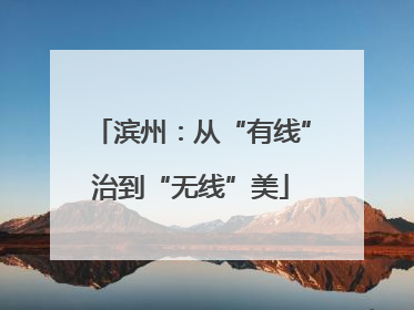 滨州：从“有线”治到“无线”美