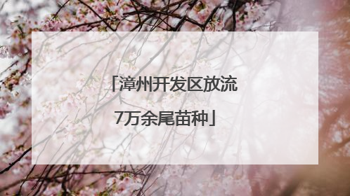 漳州开发区放流7万余尾苗种
