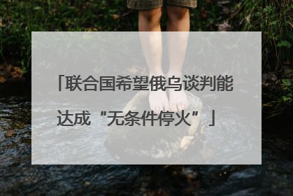 联合国希望俄乌谈判能达成“无条件停火”
