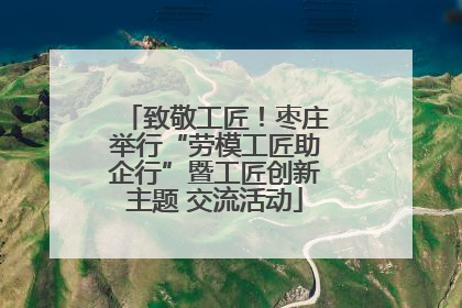 致敬工匠！枣庄举行“劳模工匠助企行”暨工匠创新主题 交流活动