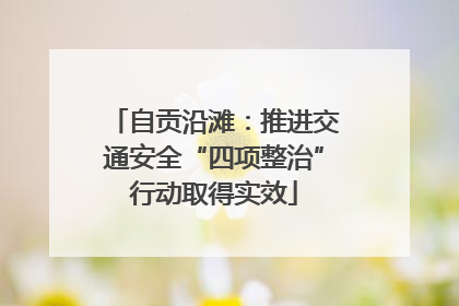 自贡沿滩：推进交通安全“四项整治”行动取得实效